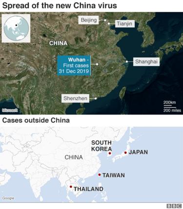 Countries and cities where cases have been reported