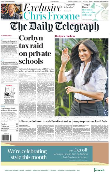 Daily Telegraph 13 September 2019