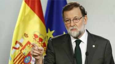 Spanish Prime Minister Mariano Rajoy speaks at a news conference at the end of the European Council Meeting in Brussels, Belgium, 20 October 2017.