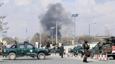 smoke billows from hospital