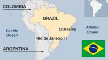 kort over Brasilien