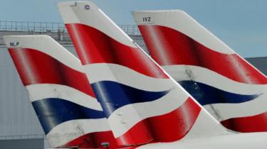 Tailfins on BA planes
