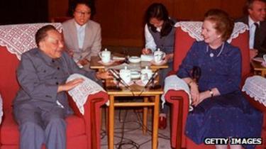 Margaret Thatcher and Deng Xiaoping, 1982年9月