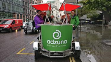 Adzuna staff on a charity pedibus ride