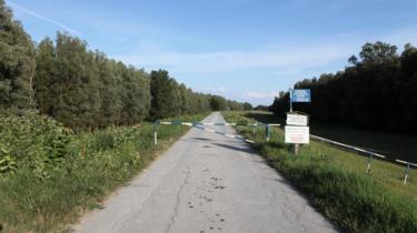 Liberland is located a short distance behind this fence