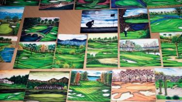 Several paintings by Valentine Dixon