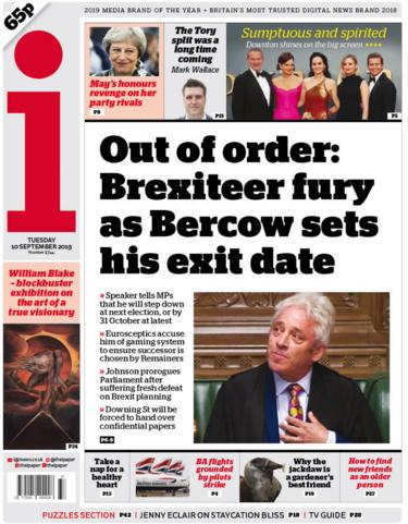 i paper front page 10 September 2019