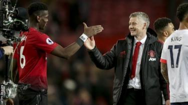 Ole Gunnar Solskjaer (left) and Paul Pogba