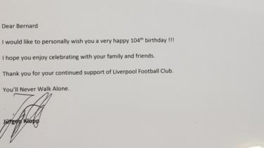 Jurgen Klopp letter