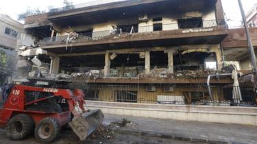 Aftermath of reported Israeli air strike on the home of a Palestinian Islamic Jihad leader in Damascus, Syria (12 November 2019)