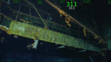 The Lexington name plate of the WW2 aircraft carrier