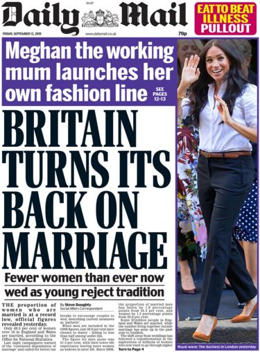 Daily Mail 13 September 2019