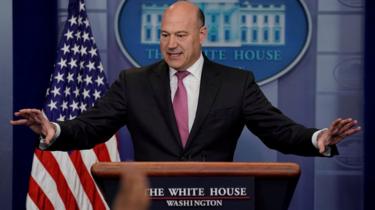 Director of the National Economic Council, Gary Cohn, speaks during a White House news conference on January 23, 2018