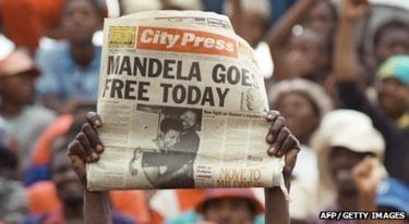 Article d'actualité sur Mandela.