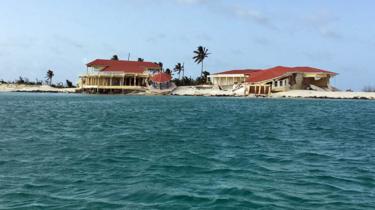 Wreckage of a building in Barbuda