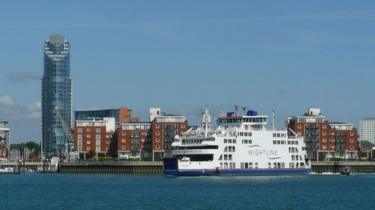 Wightlink Ferry Leaves Portsmouth