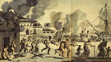 Rébellion des esclaves dans la nuit du 21 août 1791.