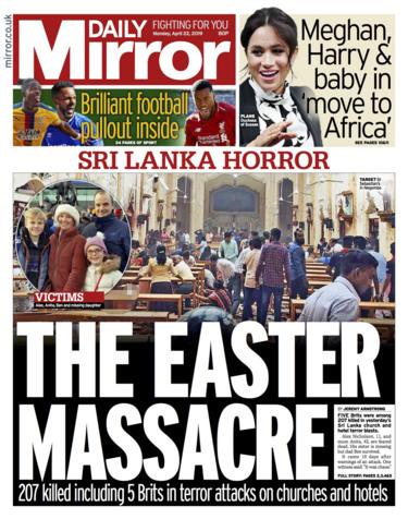 Mirror front page 22/04/19