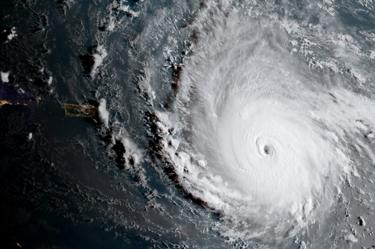 o Furacão Irma, uma Categoria de registro 5 tempestade em setembro 2017