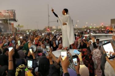 Alaa Salah in Khartoum, 8 April
