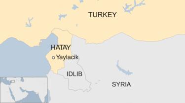 Map of Hatay in Turkey