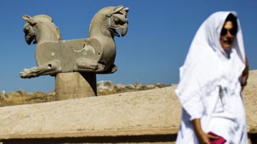 Oude ruïnes van Persepolis, Iran