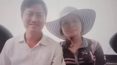 Bà Lê Thị Thập cùng chồng, ông Lưu Văn Vịnh trước khi ông bị bắt
