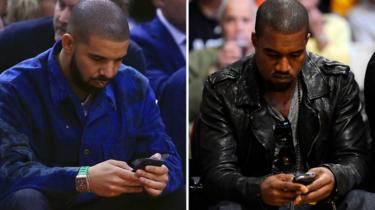 Drake y Kanye West se mandan mensajes de texto - pero probablemente no entre ellos