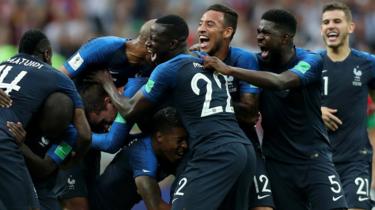 France celebrate winning the World Cup