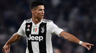 Cristiano Ronaldo playing for Juventus