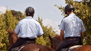 Police on horseback