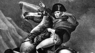 Napoléon Bonaparte, l'empereur de France et roi d'Italie, à cheval.