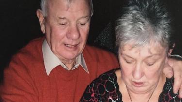 Christine McCartney and her late husband on their 50th wedding anniversary