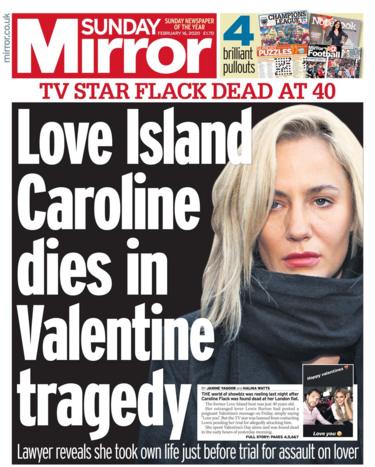 Sunday Mirror front page