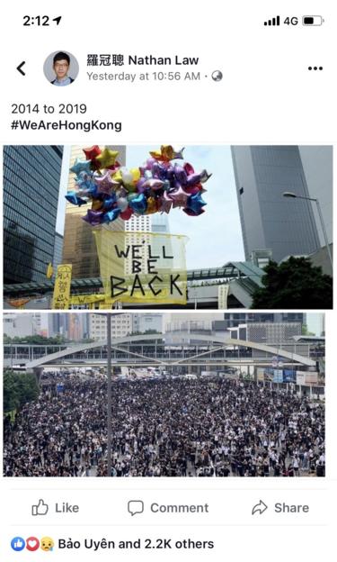 Nghị sĩ trẻ Nathan Law là nguồn cảm hứng cho nhiều bạn trẻ Hong Kong