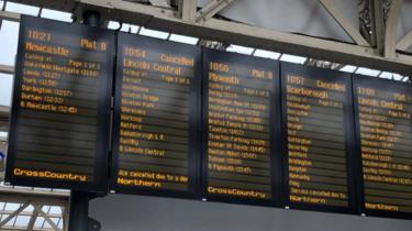 Cancelamentos em Sheffield estação ferroviária