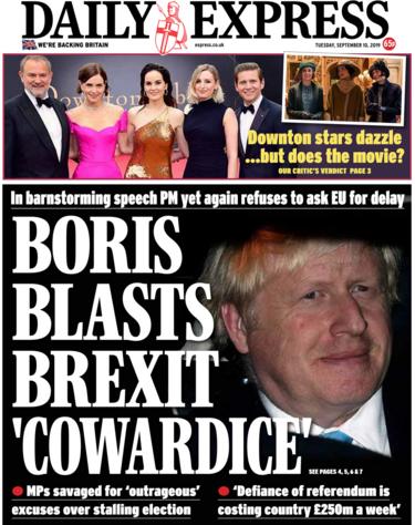 Daily Express Tuesday 10 September 2019
