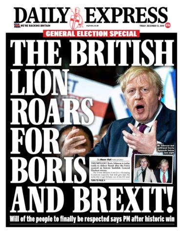 Friday's Daily Express front page (late edition)