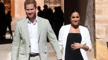 The Duke and Duchess of Sussex on a visit to Morocco in February