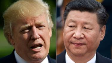 Trump Xi zusammengesetztes Bild