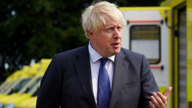 Boris Johnson speaking in Belfast