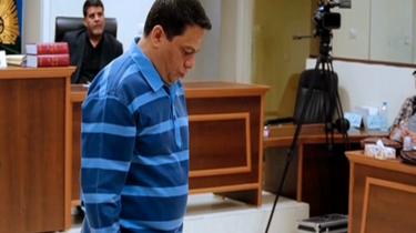 Screen grab from Irna of Hamidreza Baqeri Darmani in court