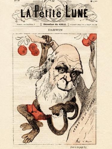 غلاف مجلة فرنسية يحمل صورة داروين