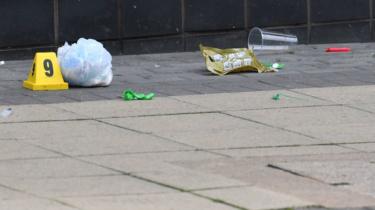 A cordoned-off section of Hurst Street