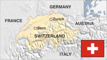 Mapa de Suiza