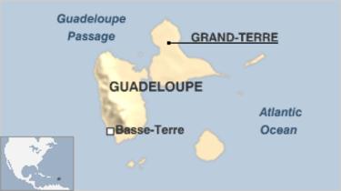 Karte von Guadeloupe