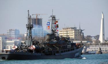 Nave navale russa in Crimea
