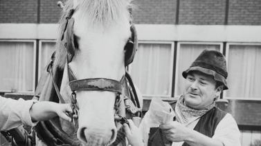 Adge Cutler with a horse
