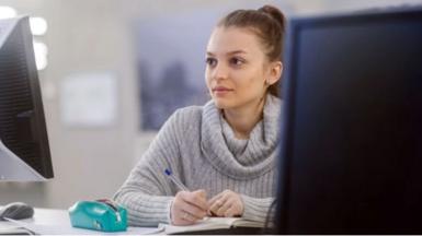 Office worker at computer