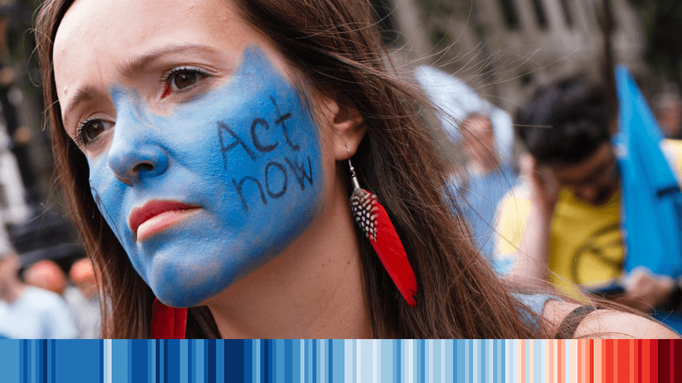 Young woman at a protest